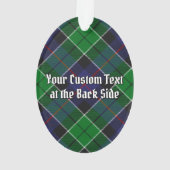 Clan Leslie Crest over de jacht op Tartan Ornament (achterkant)