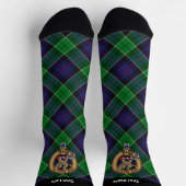 Clan Leslie Crest over de jacht op Tartan Sokken (Top)