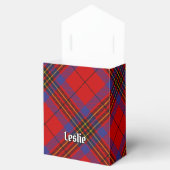 Clan Leslie Crest over Red Tartan Bedankdoosjes (Geopend)