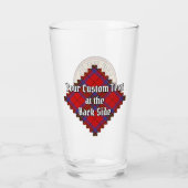Clan Leslie Crest over Red Tartan Glas (Achterkant)