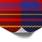Clan Leslie Crest over Red Tartan Poster (Hoek)