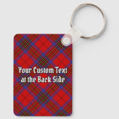 Clan Leslie Crest over Red Tartan Sleutelhanger (Achterkant)