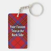 Clan Leslie Crest over Red Tartan Sleutelhanger (achterkant)