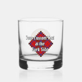 Clan Leslie Crest over Red Tartan Whisky Glas (Achterkant)