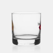 Clan Leslie Crest over Red Tartan Whisky Glas (Links)