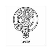 Clan Leslie Crest Rubberstempel (Afrduk)