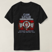 Clan Leslie crest Schotse clans Schotse achternaam T-shirt (Design voorkant)