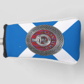 Clan Leslie Crest & Tartan Knot Golfheadcover (Voorkant)