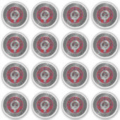 Clan Leslie Crest & Tartan Knot Sticker (Voorkant)