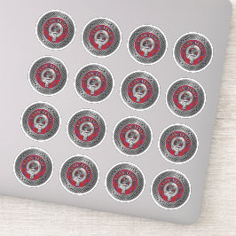 Clan Leslie Crest & Tartan Knot Sticker