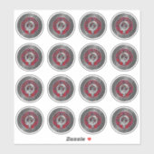 Clan Leslie Crest & Tartan Knot Sticker (Vel)