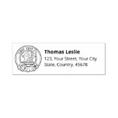 Clan Leslie Crest Zelfinktende Stempel (Design)