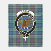 Clan Leslie Hunting Ancient Tartan Pset Fleece Deken (Voorkant)