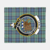 Clan Leslie Hunting Ancient Tartan Pset Fleece Deken (Voorkant (Horizontaal))