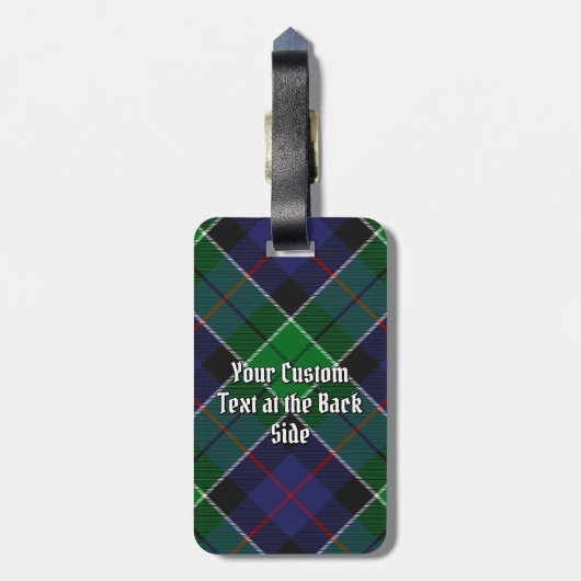 Clan Leslie Hunting Tartan Bagagelabel (Achterkant verticaal)