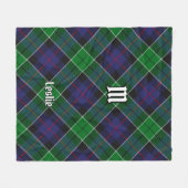 Clan Leslie Hunting Tartan Fleece Deken (Voorkant (Horizontaal))