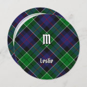 Clan Leslie Hunting Tartan Kaart (Voorkant / Achterkant)