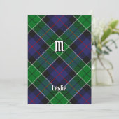 Clan Leslie Hunting Tartan Kaart (Staand voorkant)
