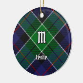 Clan Leslie Hunting Tartan Keramisch Ornament (Links)
