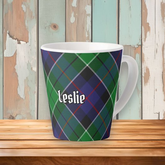 Clan Leslie Hunting Tartan Latte Mok