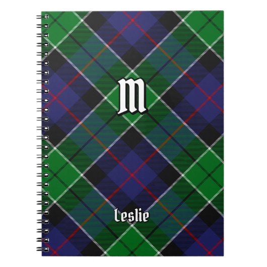 Clan Leslie Hunting Tartan Notitieboek (Voorkant)