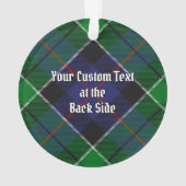 Clan Leslie Hunting Tartan Ornament (achterkant)