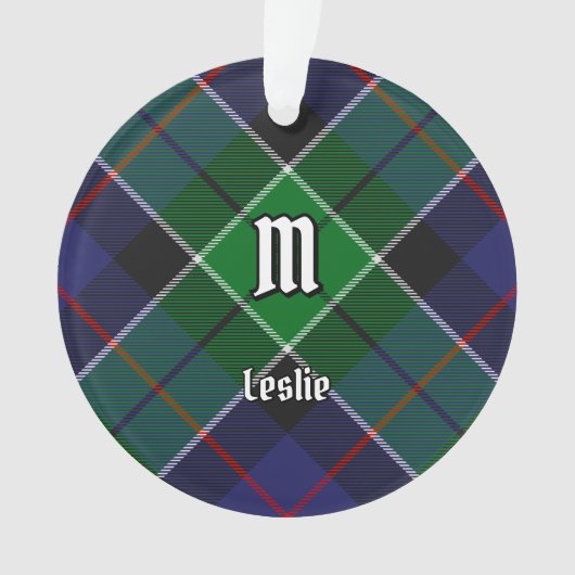 Clan Leslie Hunting Tartan Ornament (voorkant)
