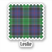 Clan Leslie Hunting Tartan Sticker (Voorkant)