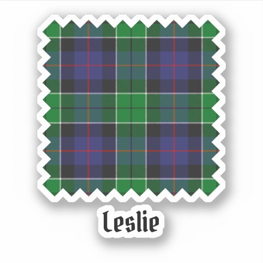 Clan Leslie Hunting Tartan Sticker (Voorkant)