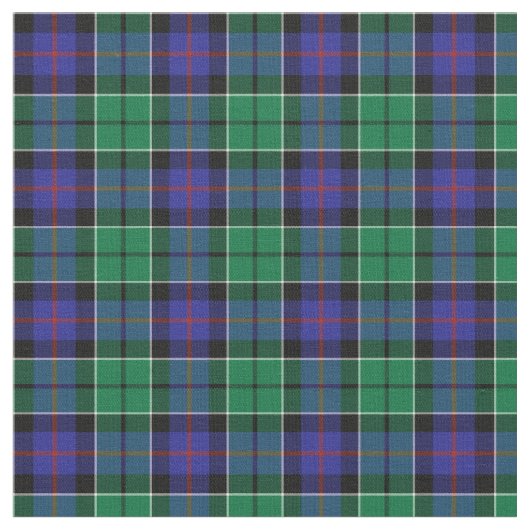 Clan Leslie Hunting Tartan Stof (Close Up)