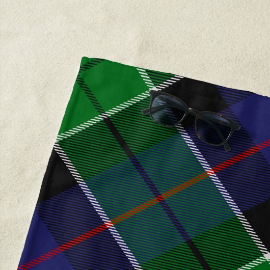 Clan Leslie Hunting Tartan Strandlaken (In situ)