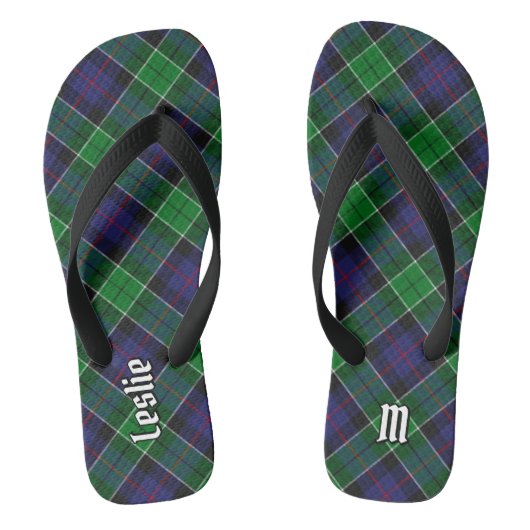 Clan Leslie Hunting Tartan Teenslippers (Voetbed)