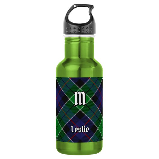 Clan Leslie Jacht Tartan Waterfles (Voorkant)