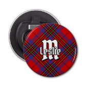 Clan Leslie Red Tartan Button Flesopener (Voorkant)