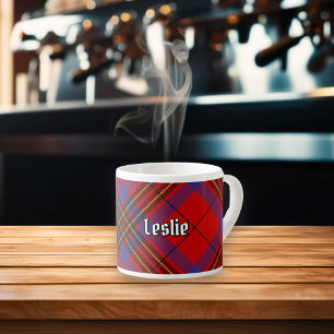 Clan Leslie Red Tartan Espresso Kop