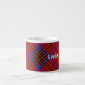 Clan Leslie Red Tartan Espresso Kop (Voorkant)