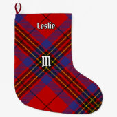 Clan Leslie Red Tartan Grote Kerstsok (Voorkant)