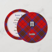 Clan Leslie Red Tartan Kaart (Voorkant / Achterkant)