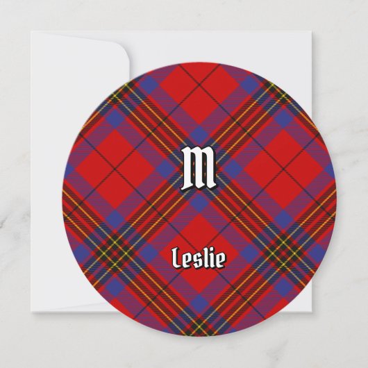 Clan Leslie Red Tartan Kaart (Voorkant)