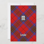 Clan Leslie Red Tartan Kaart (Voorkant)