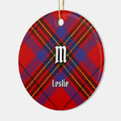 Clan Leslie Red Tartan Keramisch Ornament (Links)