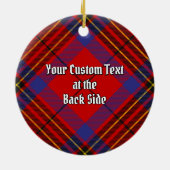 Clan Leslie Red Tartan Keramisch Ornament (Achterkant)