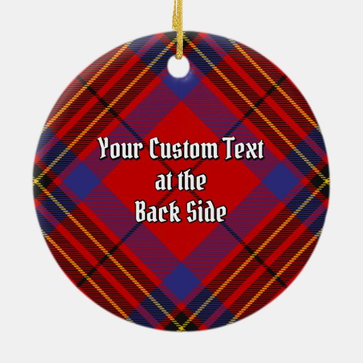 Clan Leslie Red Tartan Keramisch Ornament (Achterkant)