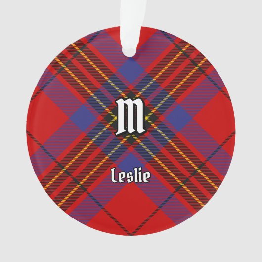 Clan Leslie Red Tartan Ornament (voorkant)