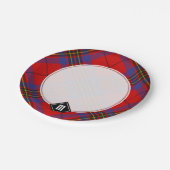 Clan Leslie Red Tartan Papieren Bordje (Gekanteld)