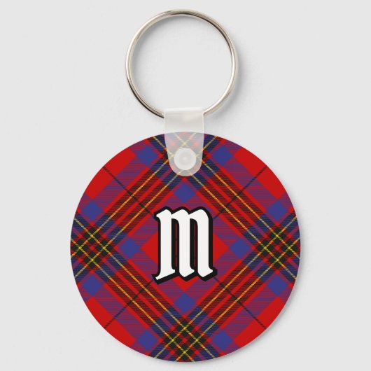 Clan Leslie Red Tartan Sleutelhanger (Voorkant)