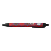 Clan Leslie Red Tartan Zwarte Inkt Pen (Bodem)