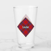 Clan Leslie Rode Tartan Glas (Achterkant)