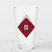 Clan Leslie Rode Tartan Glas (Voorkant)
