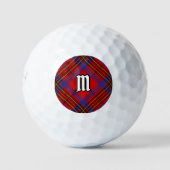 Clan Leslie Rode Tartan Golfballen (Voorkant)